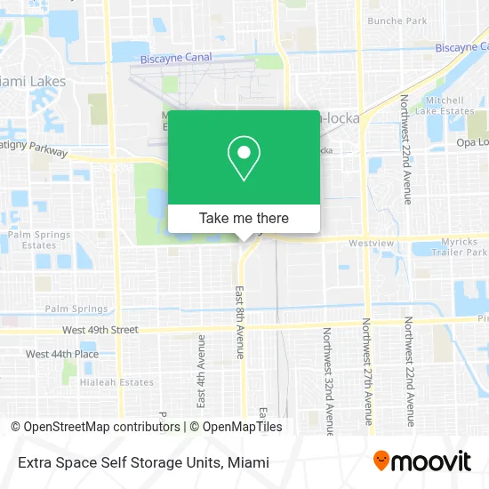 Extra Space Self Storage Units map