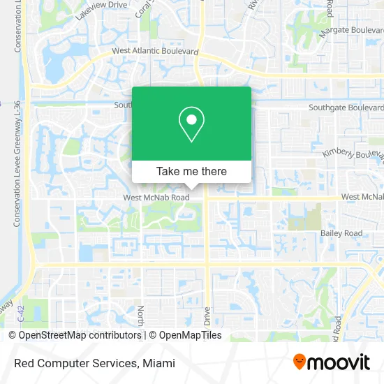 Red Computer Services map