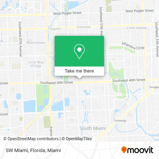 SW Miami, Florida map