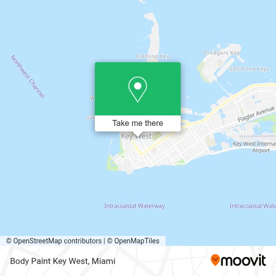 Body Paint Key West map