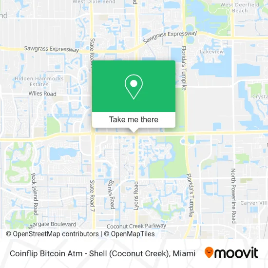 Coinflip Bitcoin Atm - Shell (Coconut Creek) map