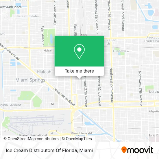 Ice Cream Distributors Of Florida map