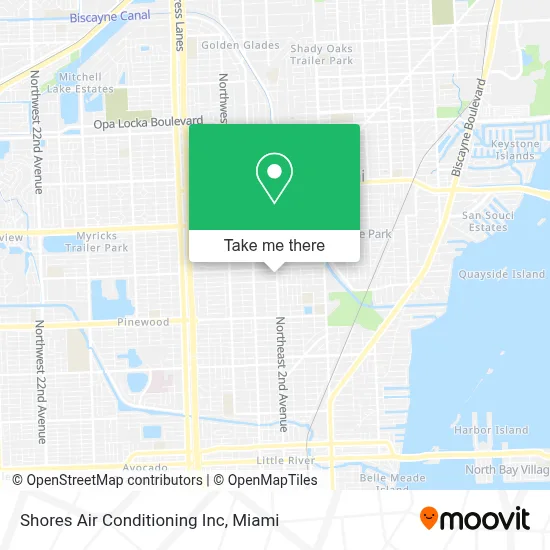 Shores Air Conditioning Inc map