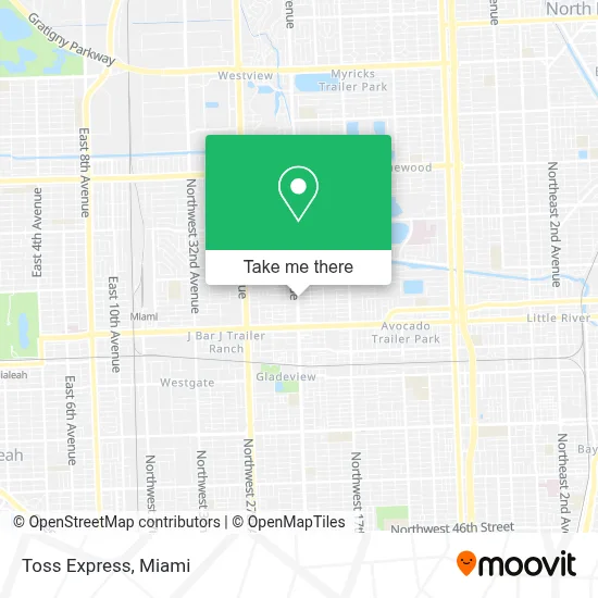 Toss Express map