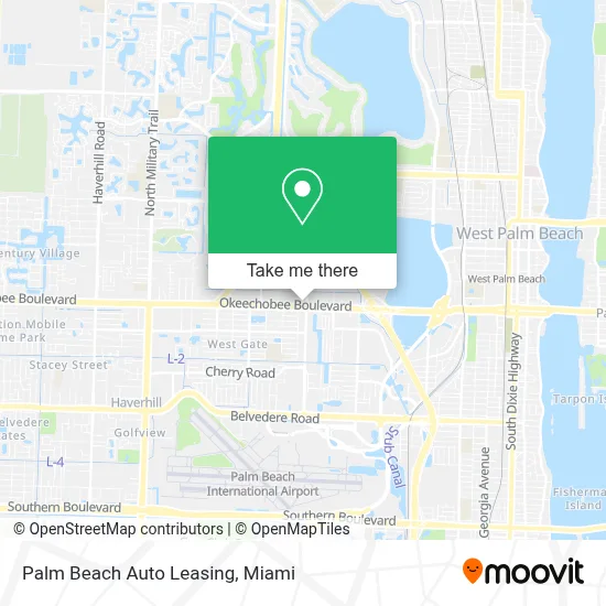 Palm Beach Auto Leasing map