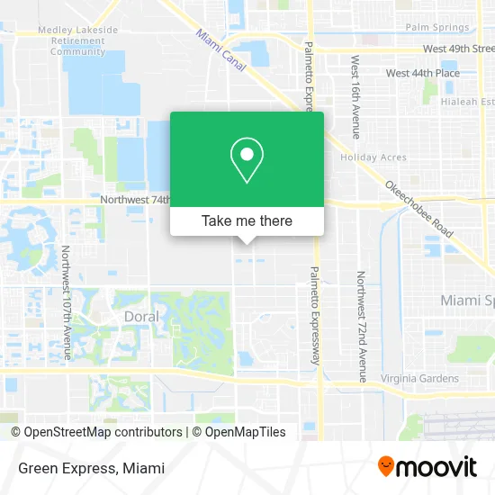 Green Express map