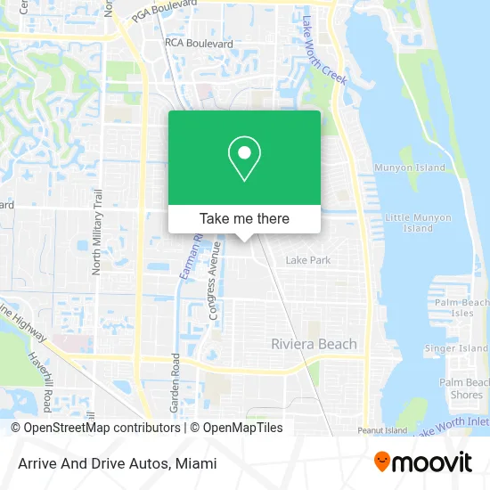 Arrive And Drive Autos map
