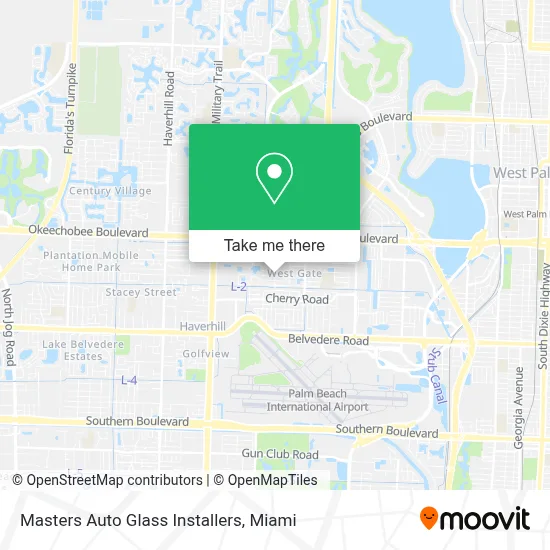 Masters Auto Glass Installers map