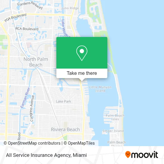 All Service Insurance Agency map