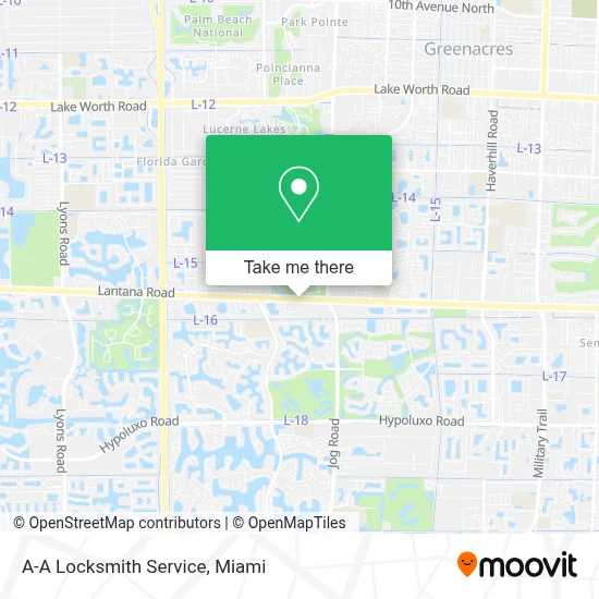 A-A Locksmith Service map
