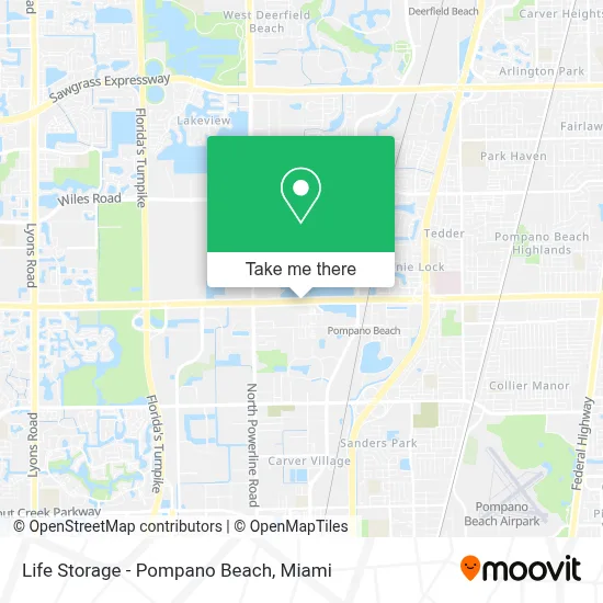 Life Storage - Pompano Beach map