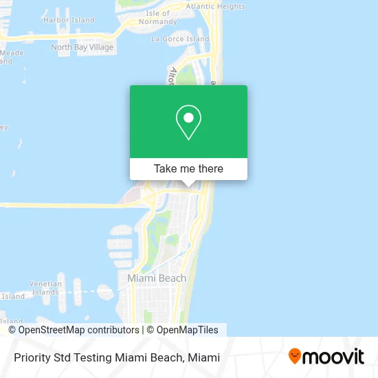Priority Std Testing Miami Beach map