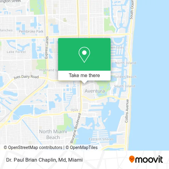 Dr. Paul Brian Chaplin, Md map