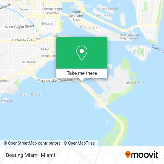 Boating Miami map