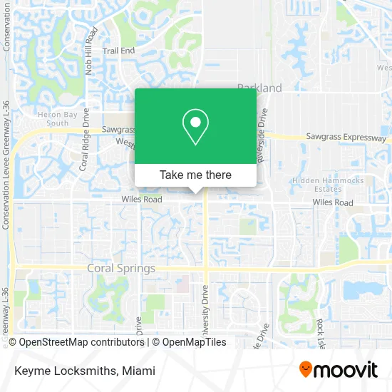 Keyme Locksmiths map