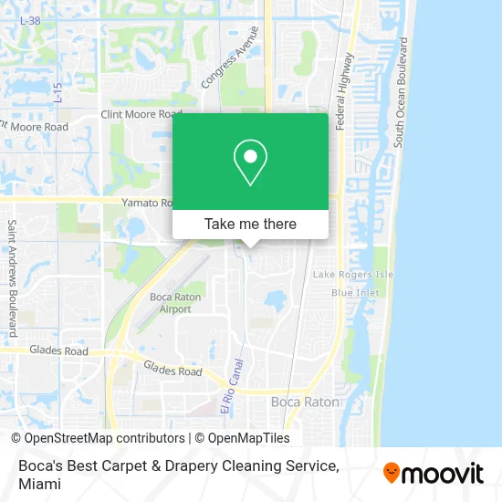 Boca's Best Carpet & Drapery Cleaning Service map