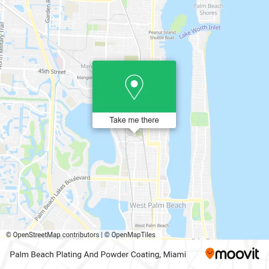 Palm Beach Plating And Powder Coating map