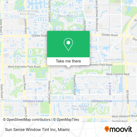 Sun Sense Window Tint Inc map