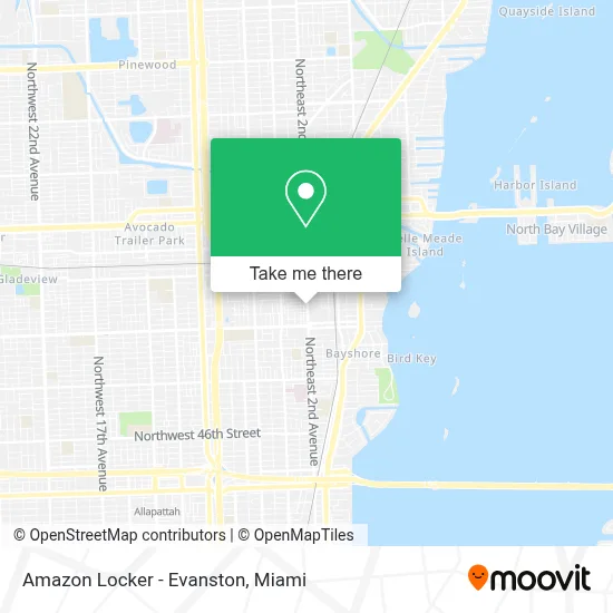 Amazon Locker - Evanston map