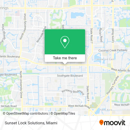 Sunset Lock Solutions map
