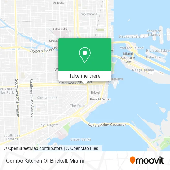 Combo Kitchen Of Brickell map
