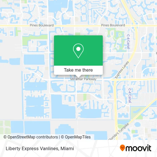Liberty Express Vanlines map