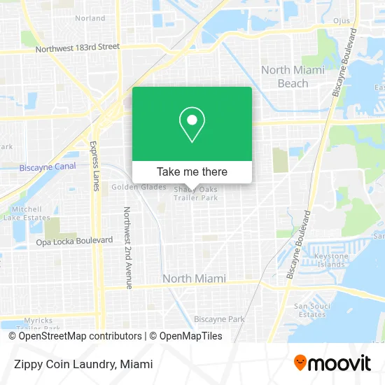 Zippy Coin Laundry map