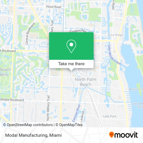 Modal Manufacturing map