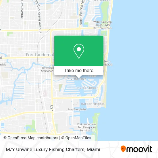 M / Y Unwine Luxury Fishing Charters map