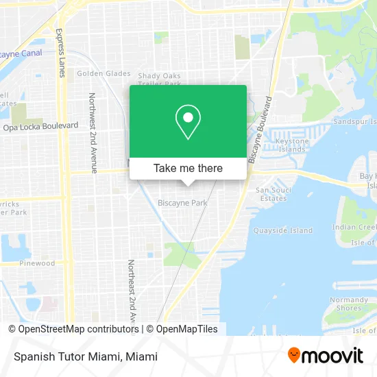Spanish Tutor Miami map