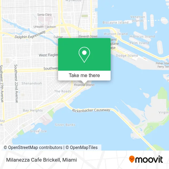 Milanezza Cafe Brickell map