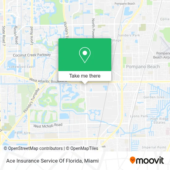 Ace Insurance Service Of Florida map