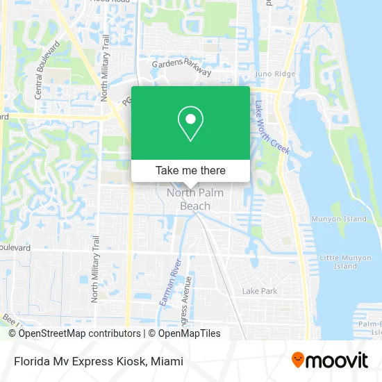 Florida Mv Express Kiosk map