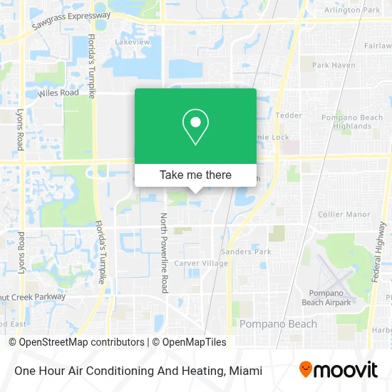 One Hour Air Conditioning And Heating map