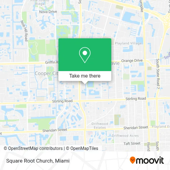 Square Root Church map