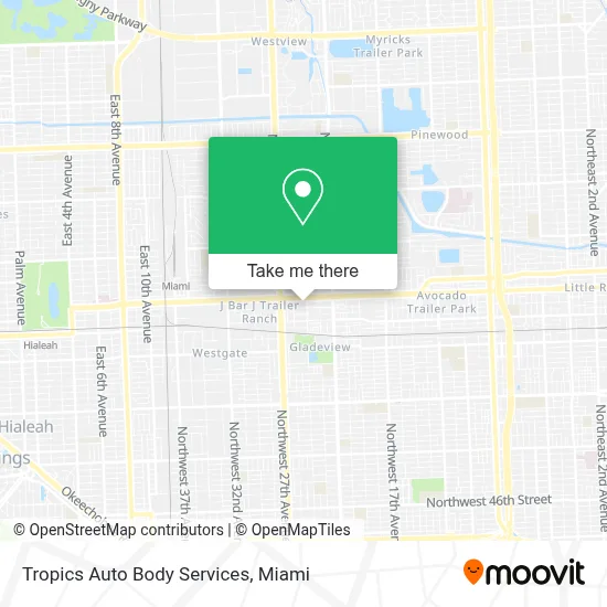 Tropics Auto Body Services map
