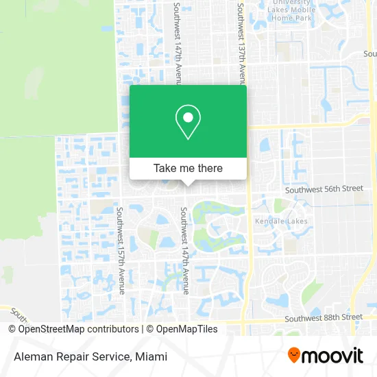Aleman Repair Service map