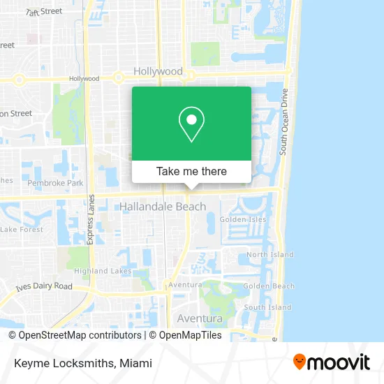 Keyme Locksmiths map