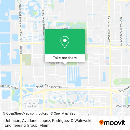 Johnson, Avedano, Lopez, Rodriguez & Walewski Engineering Group map