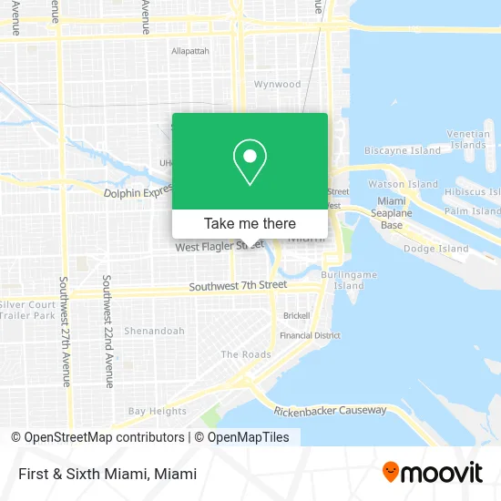 First & Sixth Miami map
