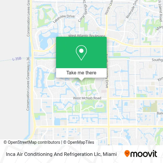 Inca Air Conditioning And Refrigeration Llc map