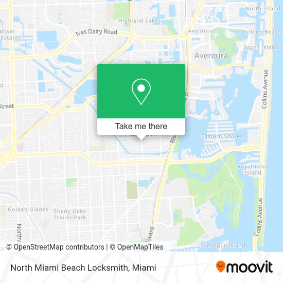 North Miami Beach Locksmith map