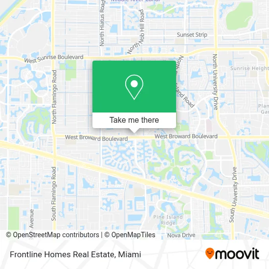 Frontline Homes Real Estate map