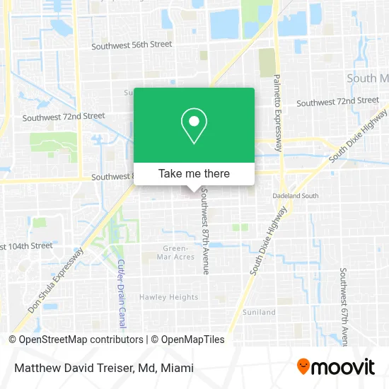 Matthew David Treiser, Md map
