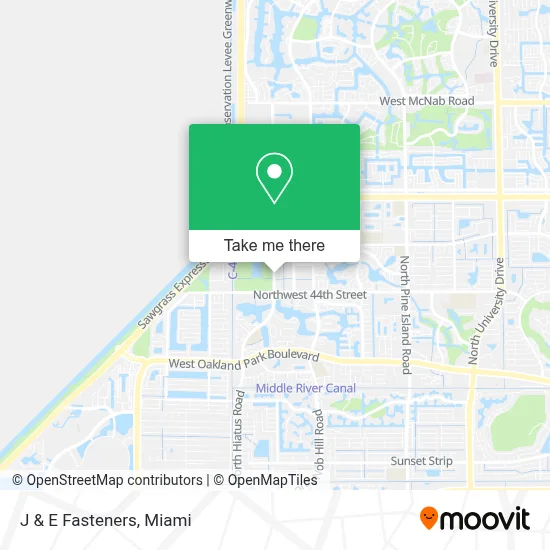 J & E Fasteners map