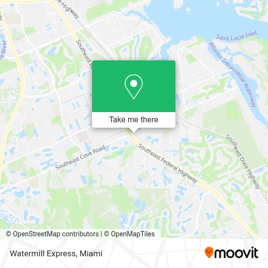 Watermill Express map