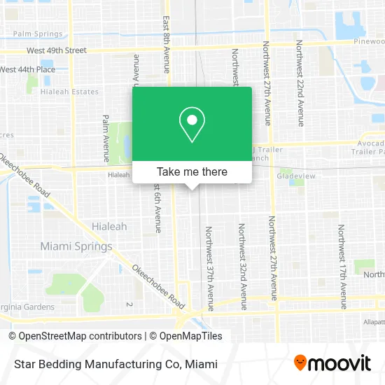 Star Bedding Manufacturing Co map