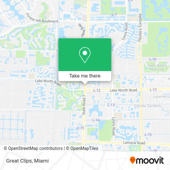 Great Clips map