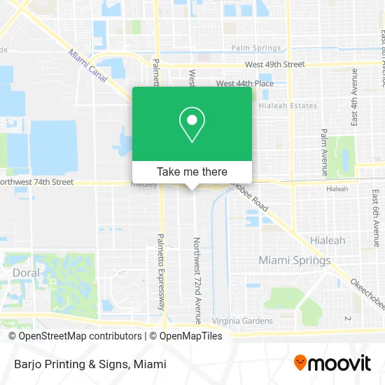Barjo Printing & Signs map