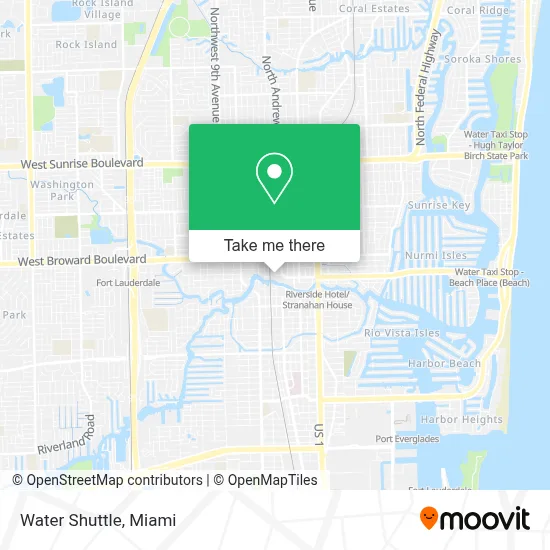Water Shuttle map